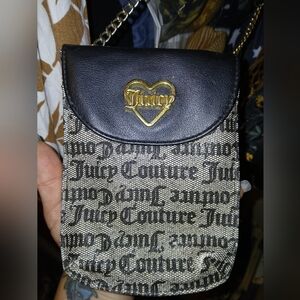 Juicy Couture Black and Tan Crossbody Bag